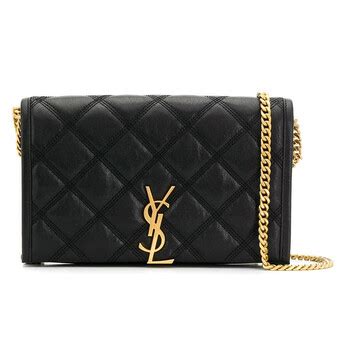 Yves Saint Laurent Shoulder Chain Wallet Calf 585031 1D319 